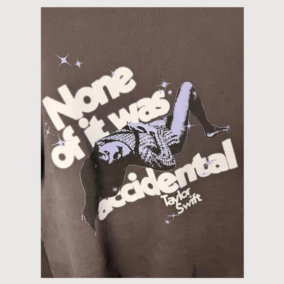 Taylor Swift 'None of It Was Accidental' Charcoal Sweatshirt, Size L - Picture 6 of 6